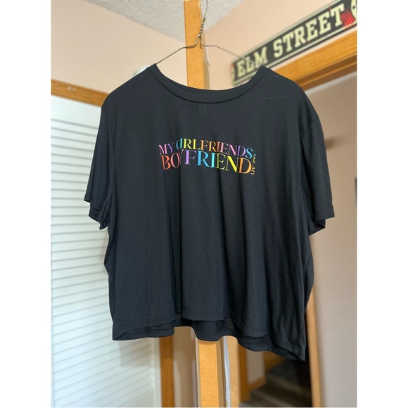 Demi Lovato Official Licensed: MY GIRLFRIENDS ARE MY BOYFRIEND Pride Crop Top - Picture 2 of 4
